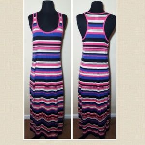 Women's striped racerback maxi dress